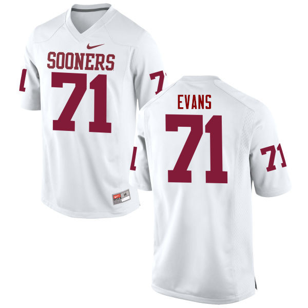 Men Oklahoma Sooners #71 Bobby Evans College Football Jerseys Game-White - Click Image to Close